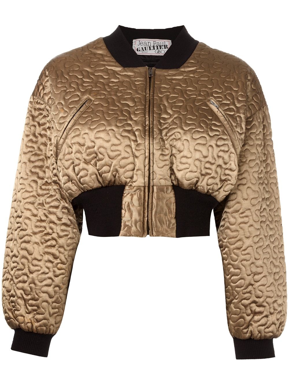 Jean Paul Gaultier Pre-Owned 古着短款飞行员夹克 - 金属色