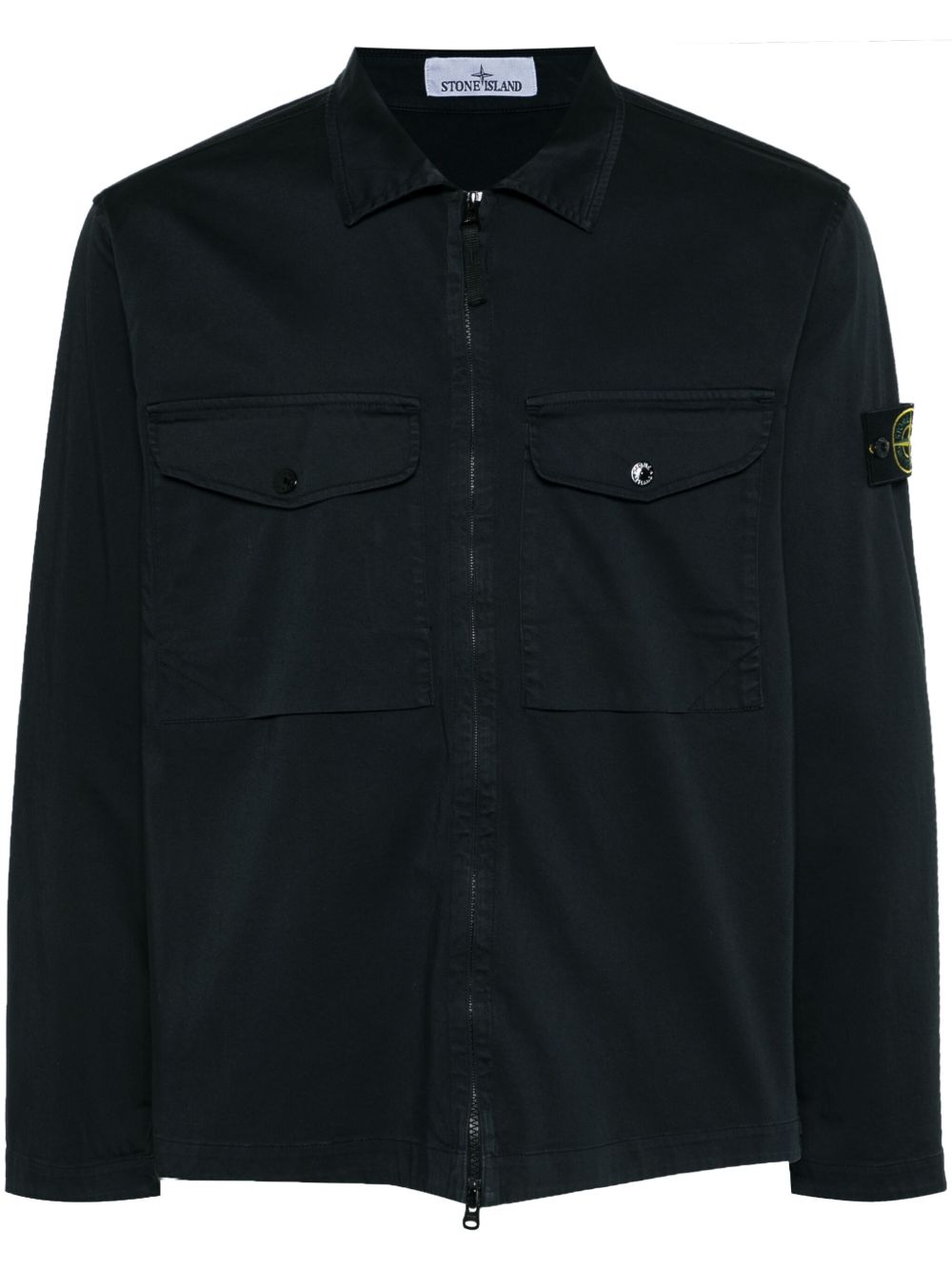 Stone Island 罗盘徽章夹克式衬衫 - 蓝色