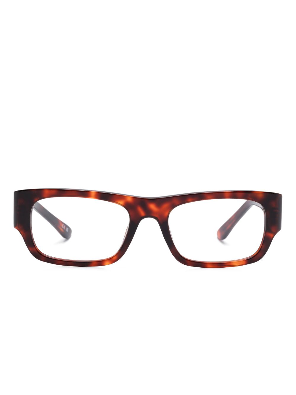 Balenciaga Eyewear 长方形镜框眼镜 - 褐色