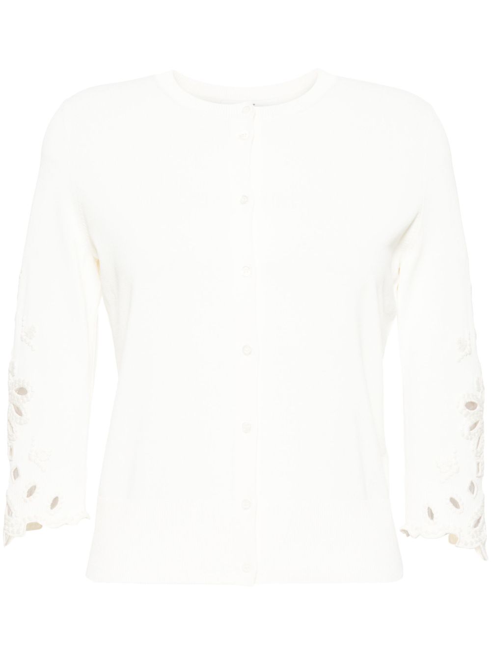 Ermanno Scervino 镂空细节棉混纺开衫 - 中性色