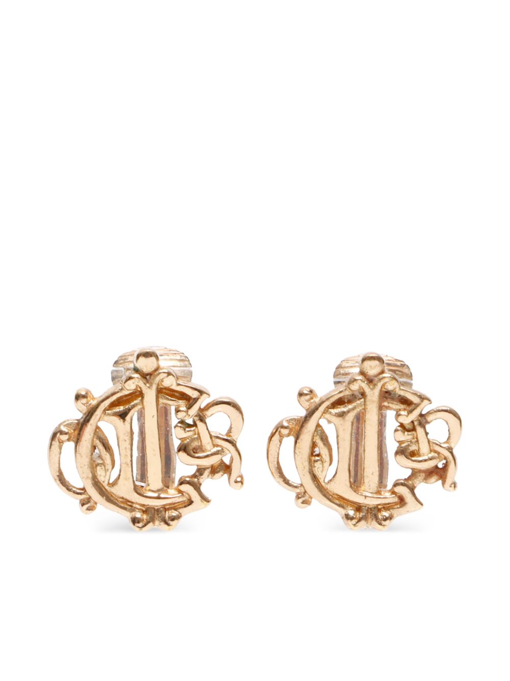 Christian Dior Pre-Owned logo夹扣式耳环（典藏款） - 金色