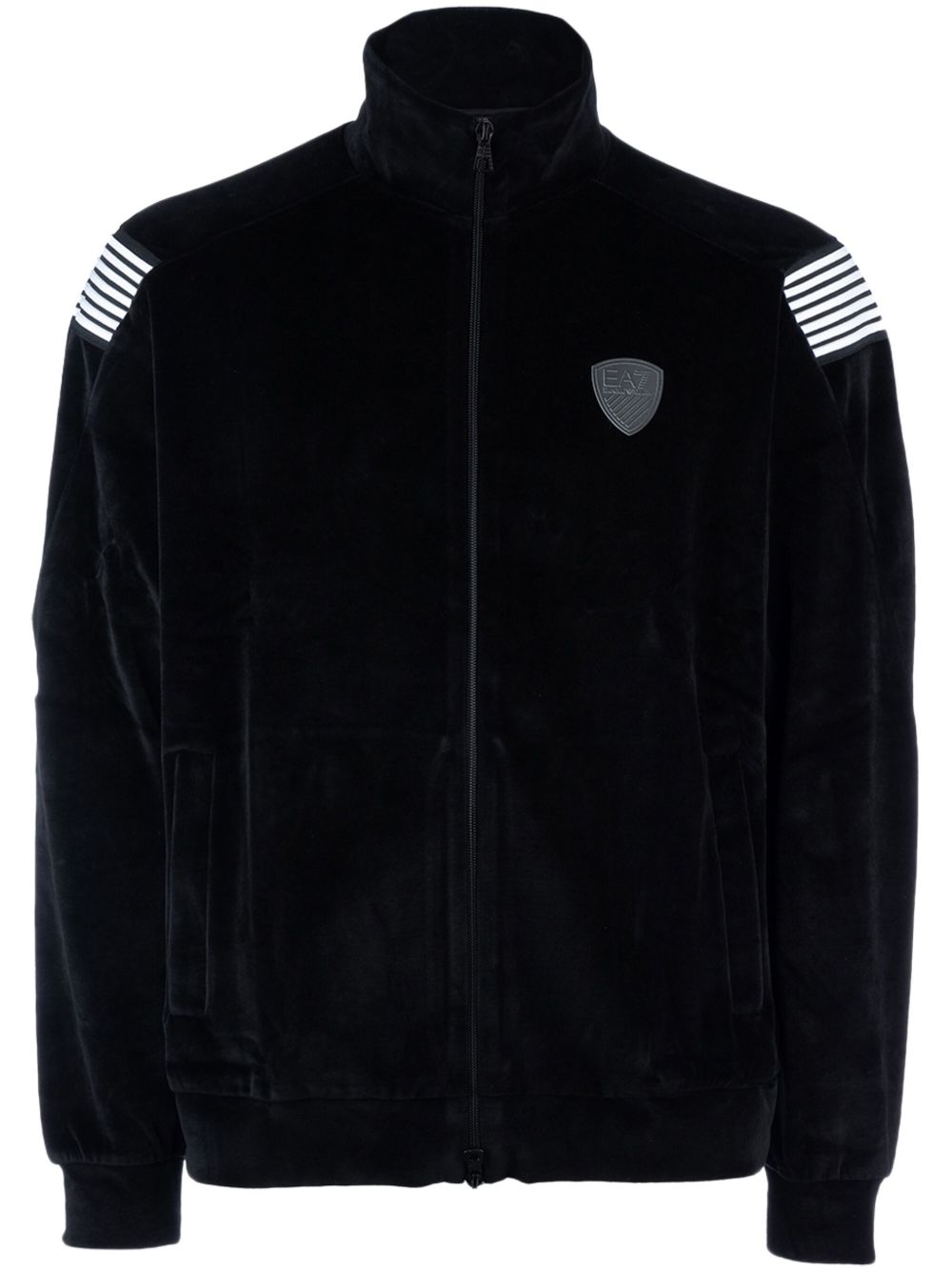Ea7 Emporio Armani 拉链卫衣 - 黑色