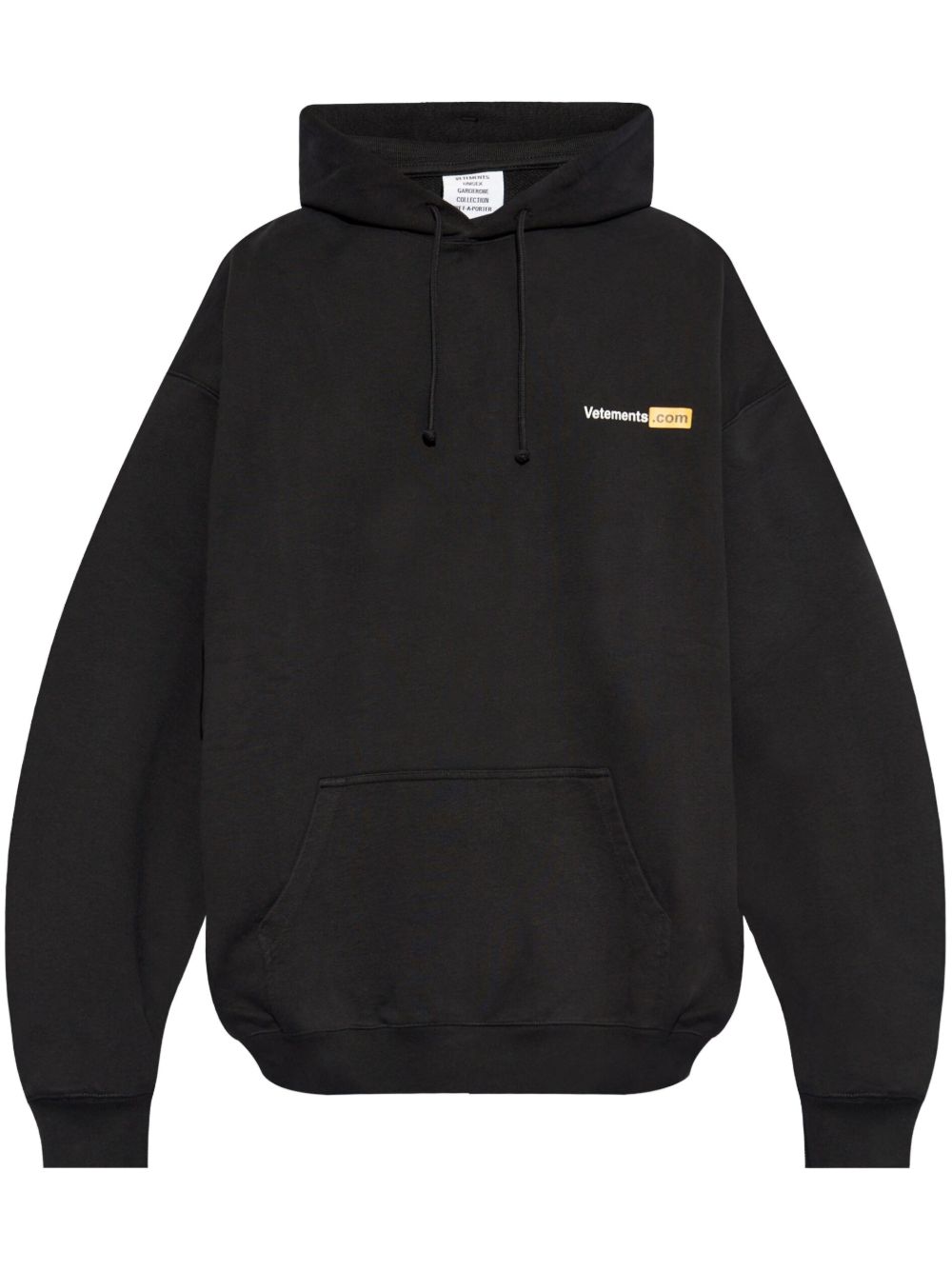 VETEMENTS logo印花连帽衫 - 黑色