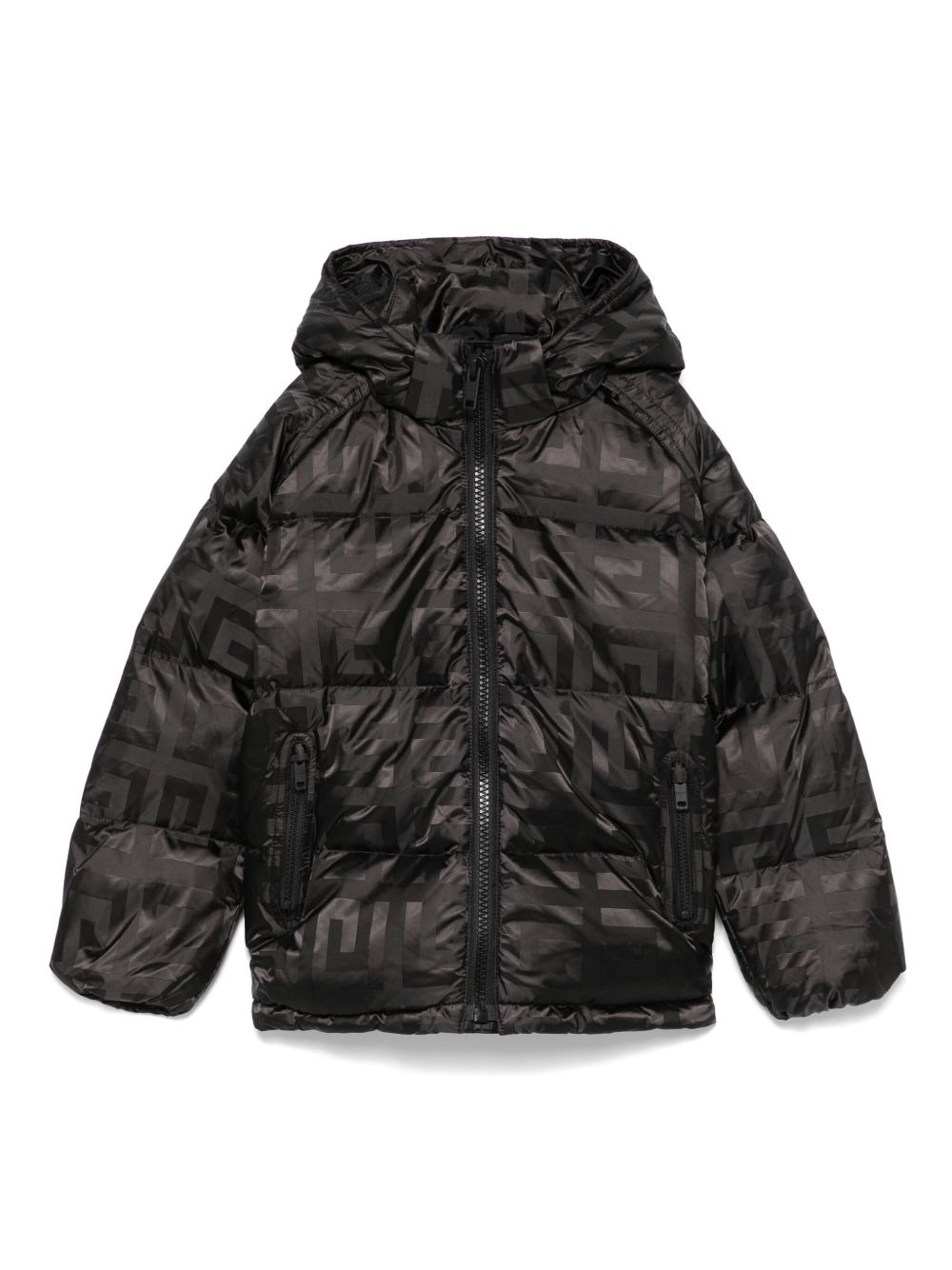 Givenchy Kids 4G 图案夹克 - 黑色