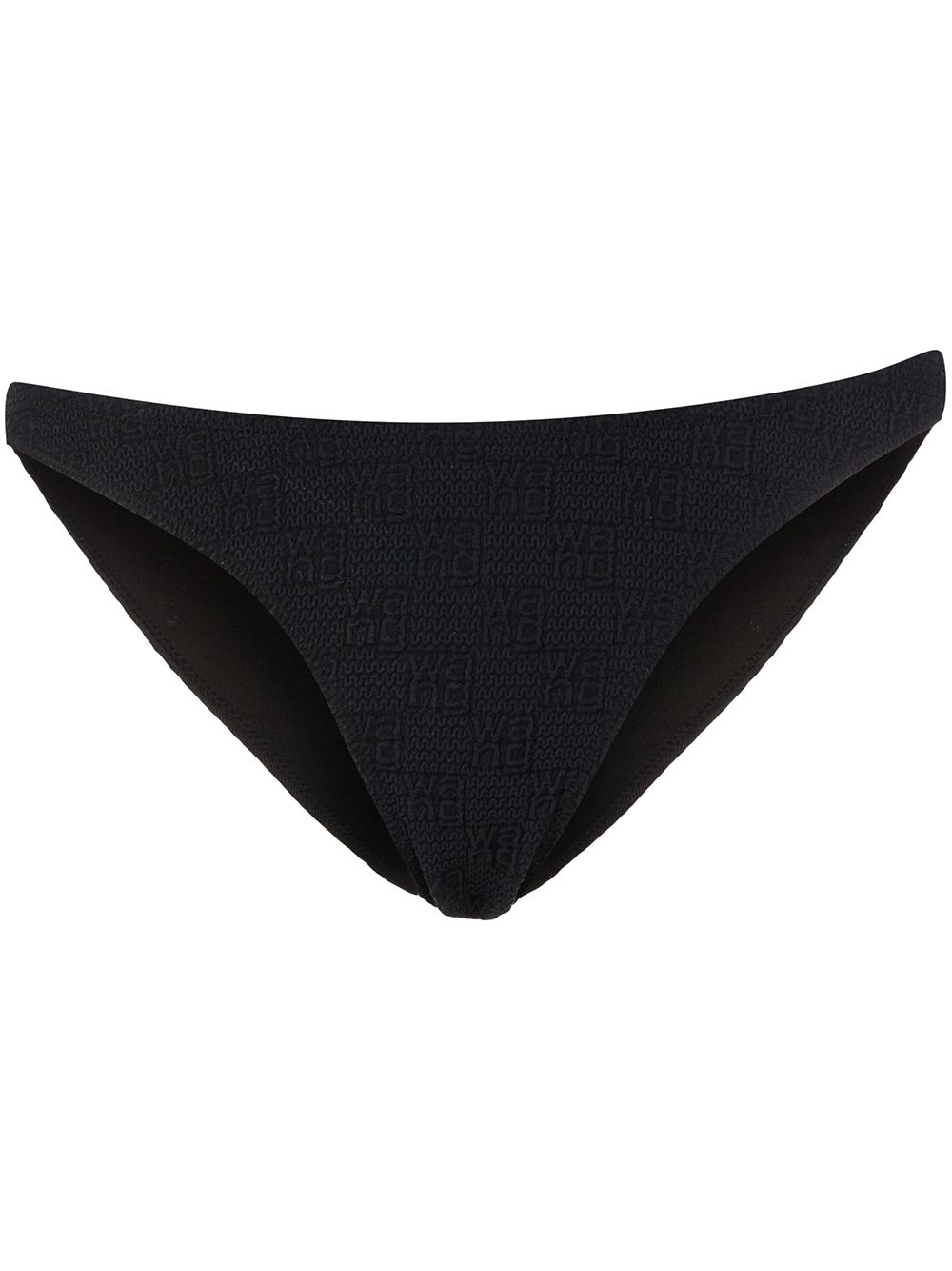 Alexander Wang logo针织比基尼三角裤 - 黑色