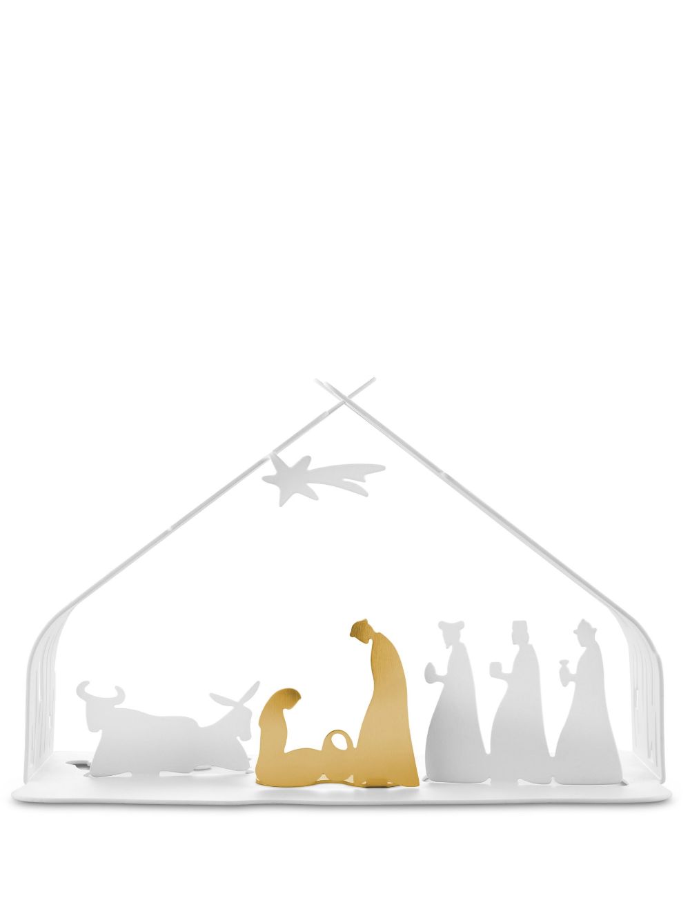 Alessi Bark Crib 耶稣诞生场景装饰品 - 银色