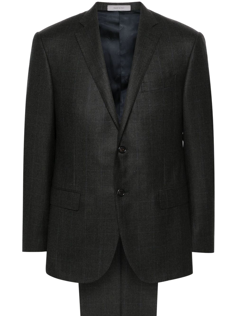 Corneliani 格纹西装套装 - 灰色
