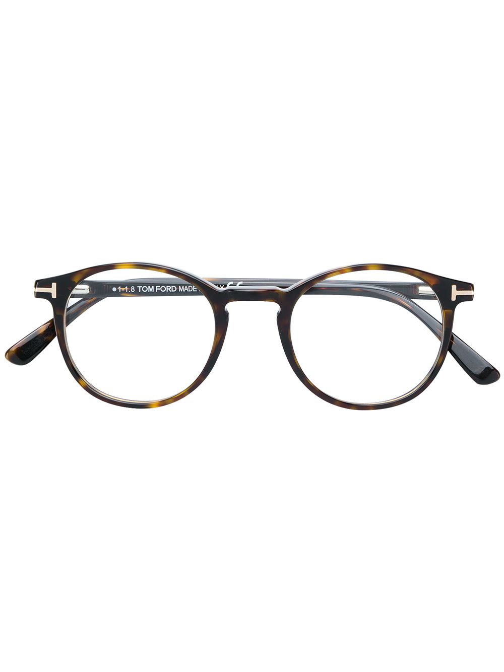 TOM FORD Eyewear round shaped glasses - 褐色