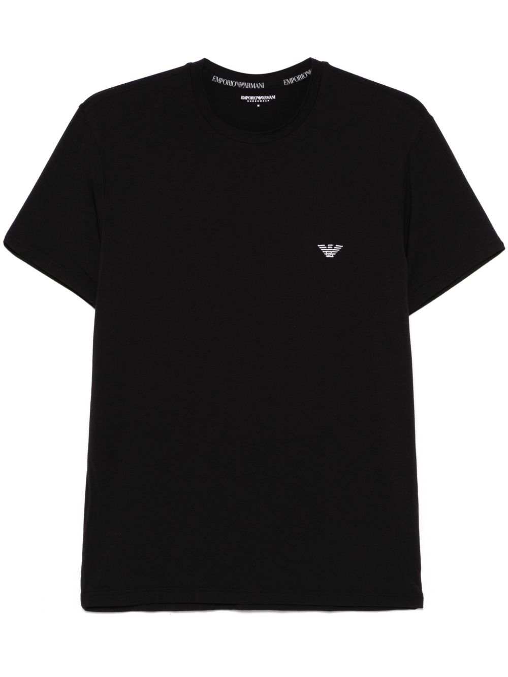 Emporio Armani 圆领睡衣上装 - 黑色