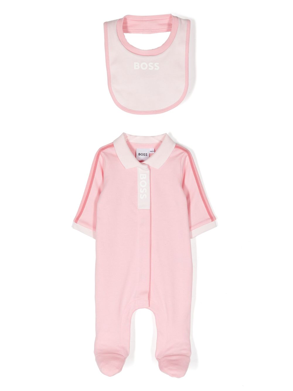 BOSS Kidswear 棉连体衣套装 - 粉色