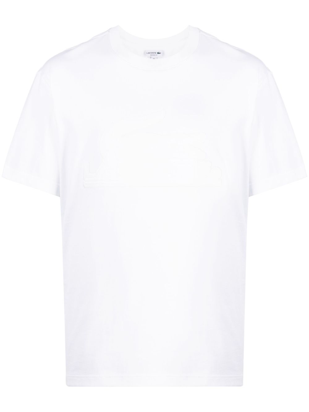 Lacoste logo贴花棉T恤 - 白色