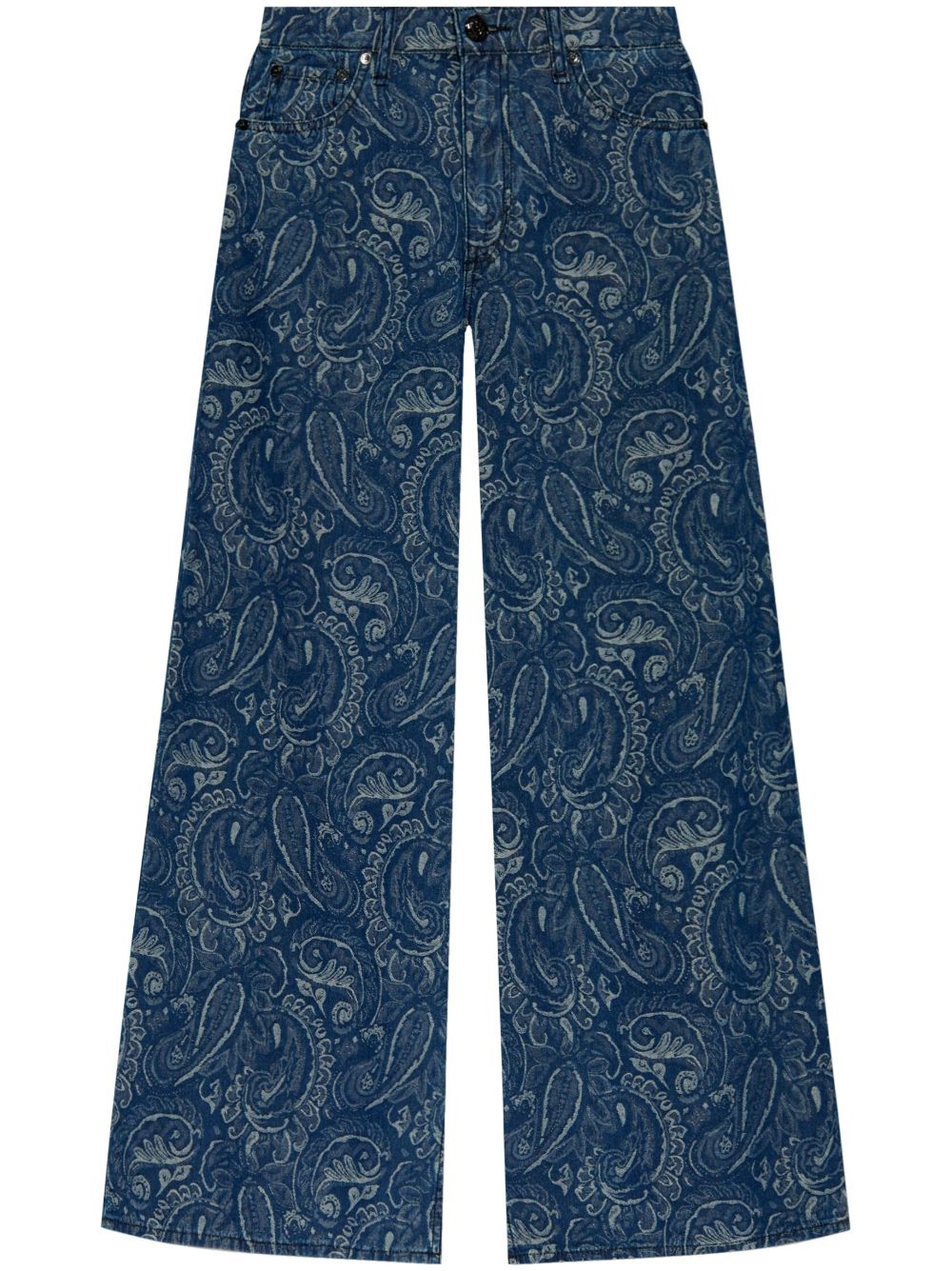 rag & bone 佩斯理印花棉牛仔裤 - 蓝色
