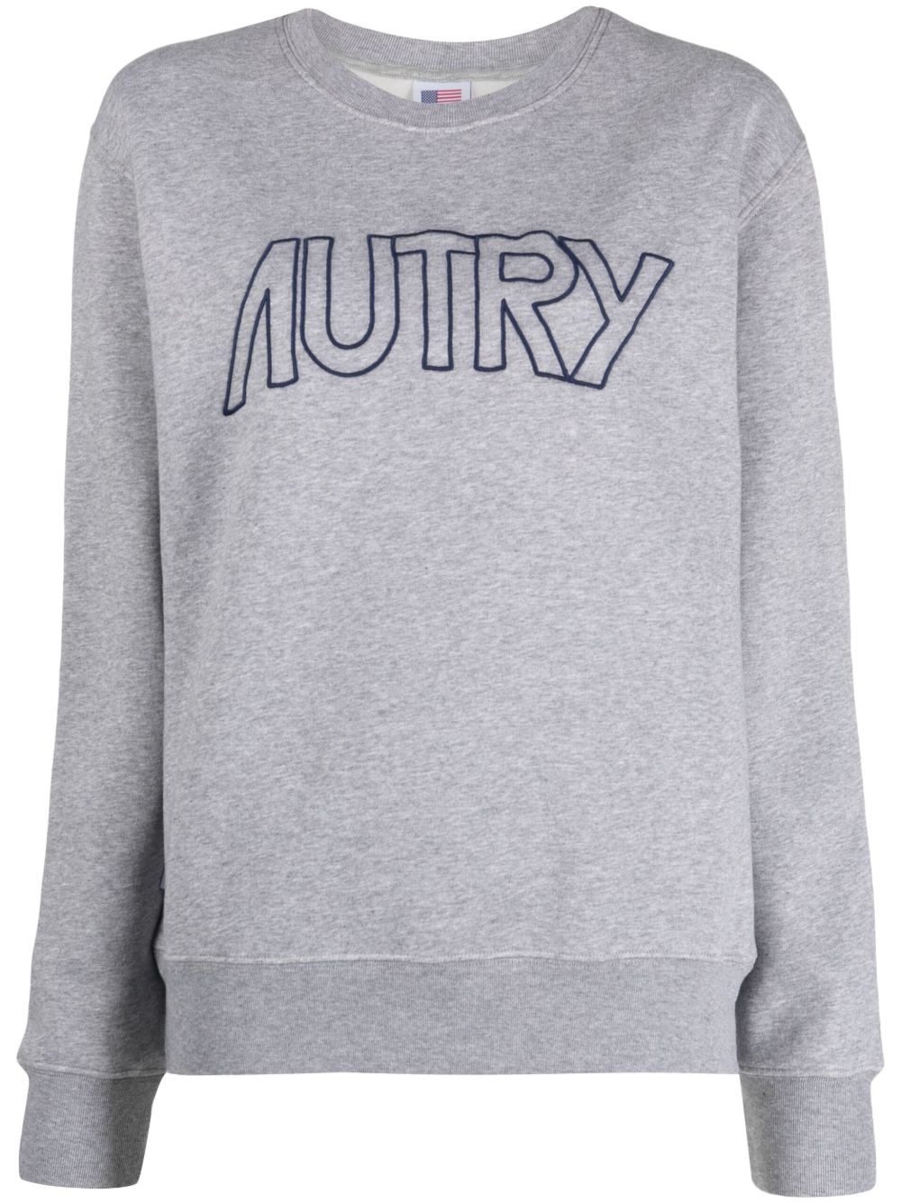 Autry logo刺绣棉卫衣 - 灰色
