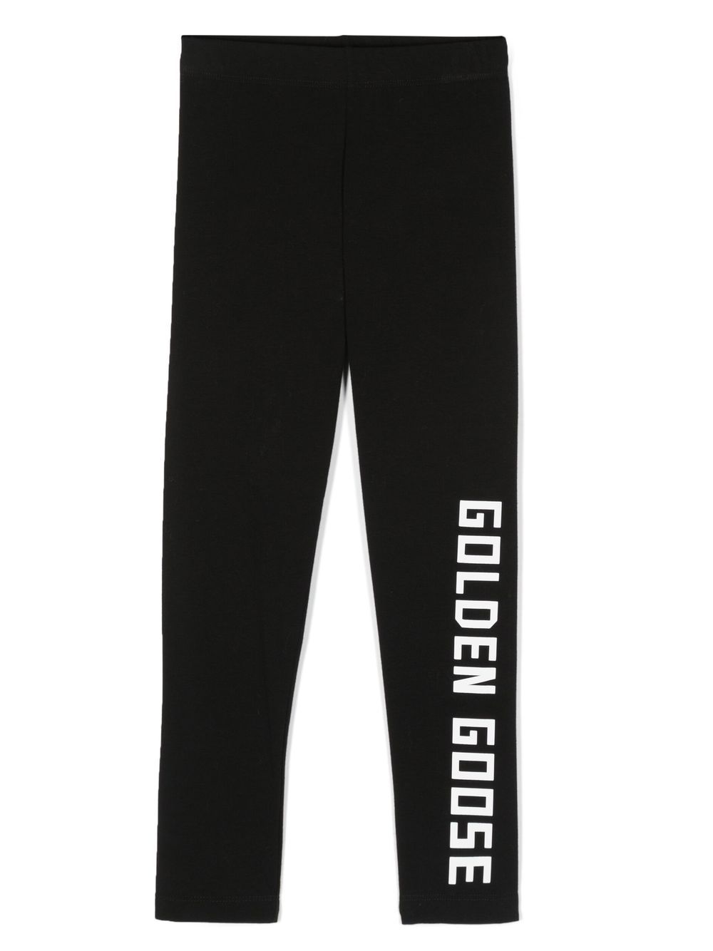 Golden Goose Kids logo印花运动裤 - 黑色