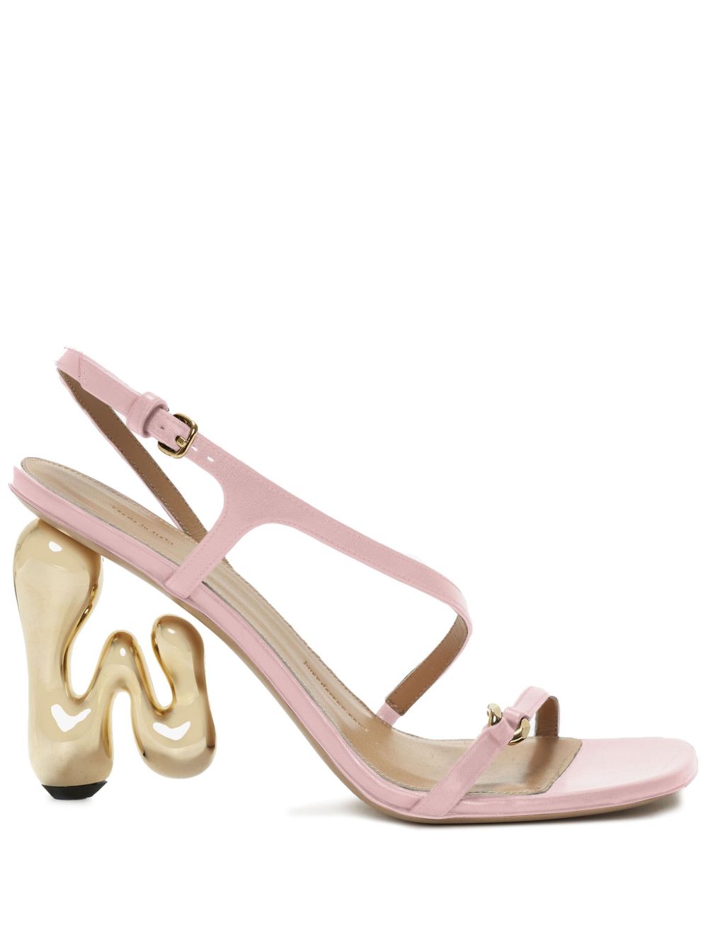 JW Anderson JW Bubble Heel 皮质凉鞋 - 粉色