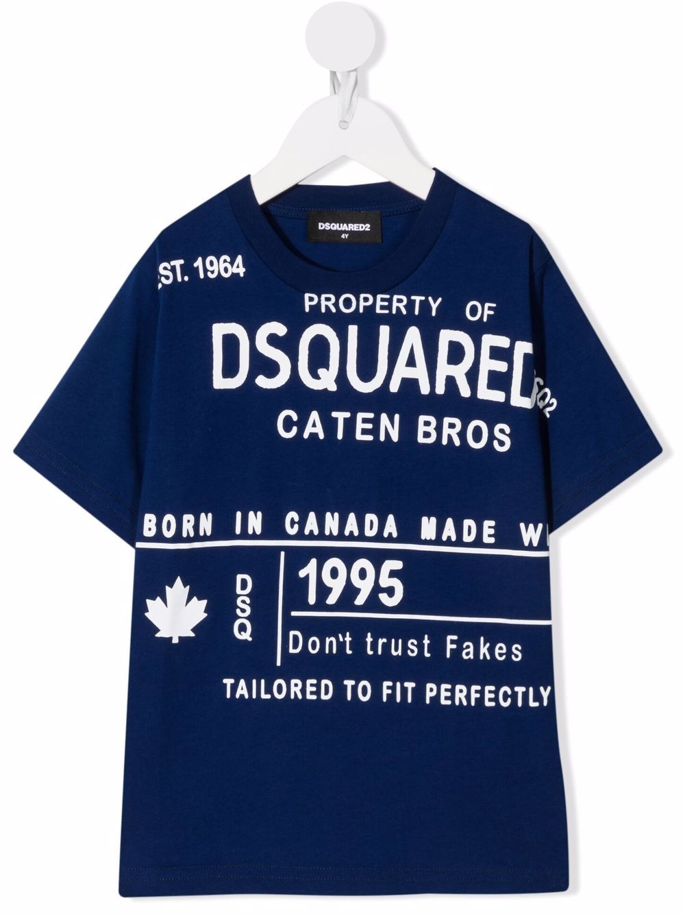 DSQUARED2 KIDS logo T恤 - 蓝色