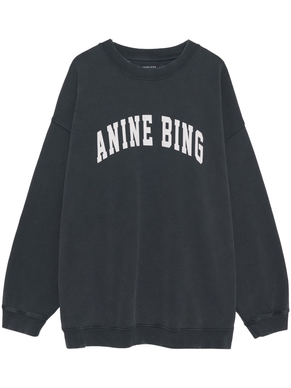 ANINE BING logo印花卫衣 - 黑色