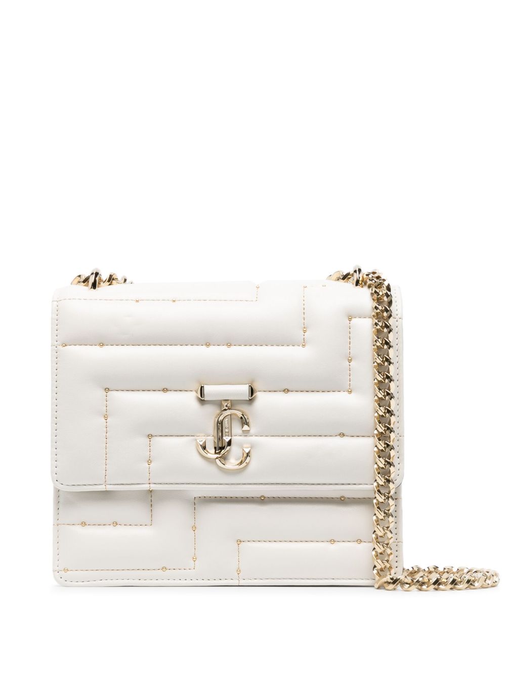 Jimmy Choo Avenue Quad 皮质单肩包 - 白色