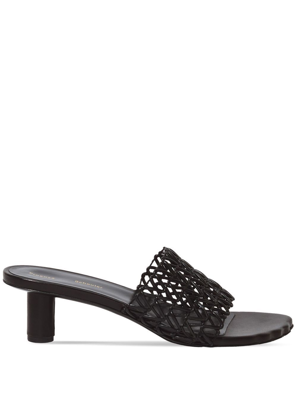 Proenza Schouler Sculpt 编织低跟穆勒鞋（4厘米） - 黑色