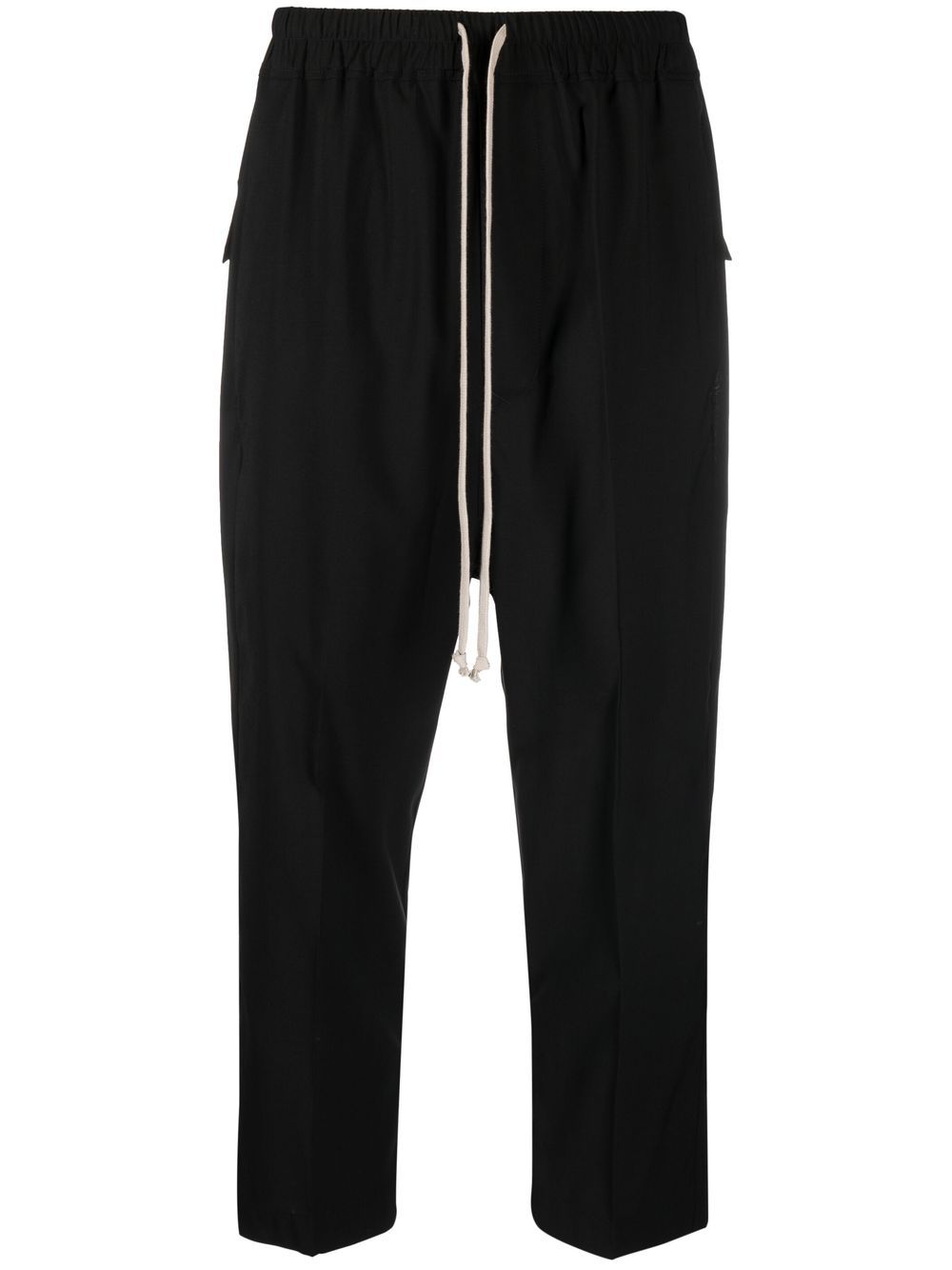 Rick Owens Astaires 抽绳露踝裤 - 黑色