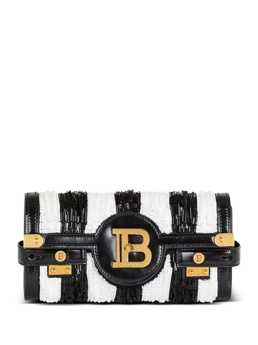 Balmain B-Buzz 珠饰手拿包 - 黑色