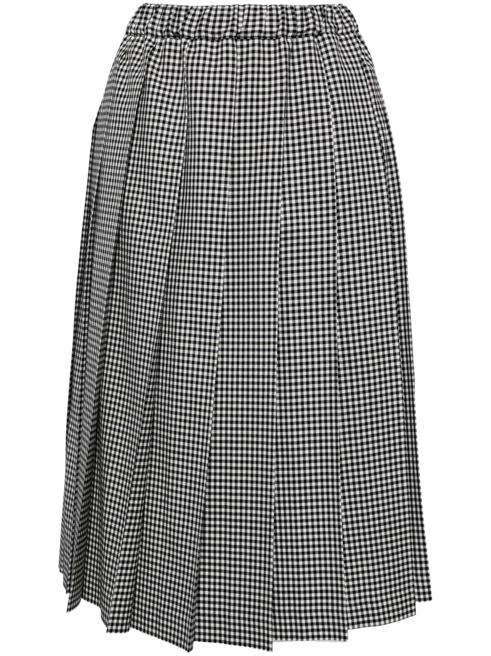Comme Des Garçons Girl 格纹百褶半身裙 - 黑色