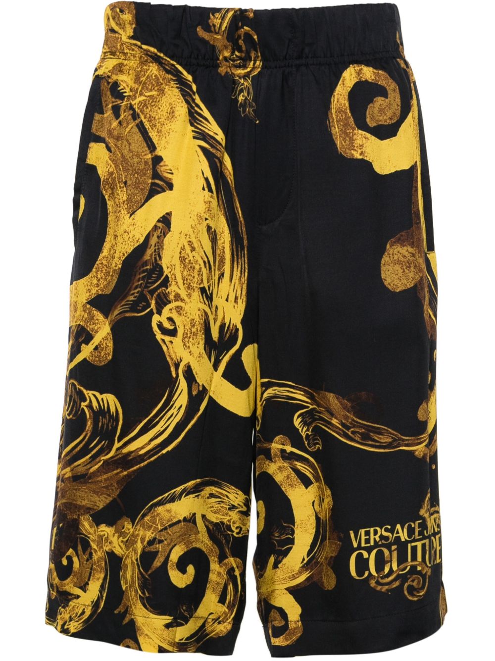 Versace Jeans Couture Watercolour Couture 短裤 - 黑色