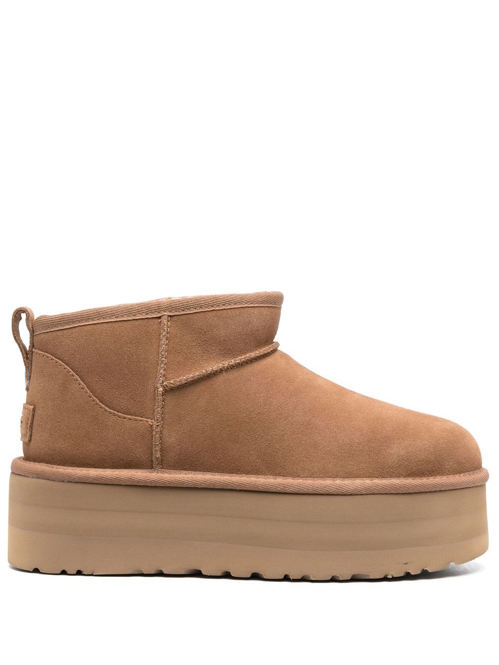 UGG Classic Ultra Mini 厚底短靴 - 褐色