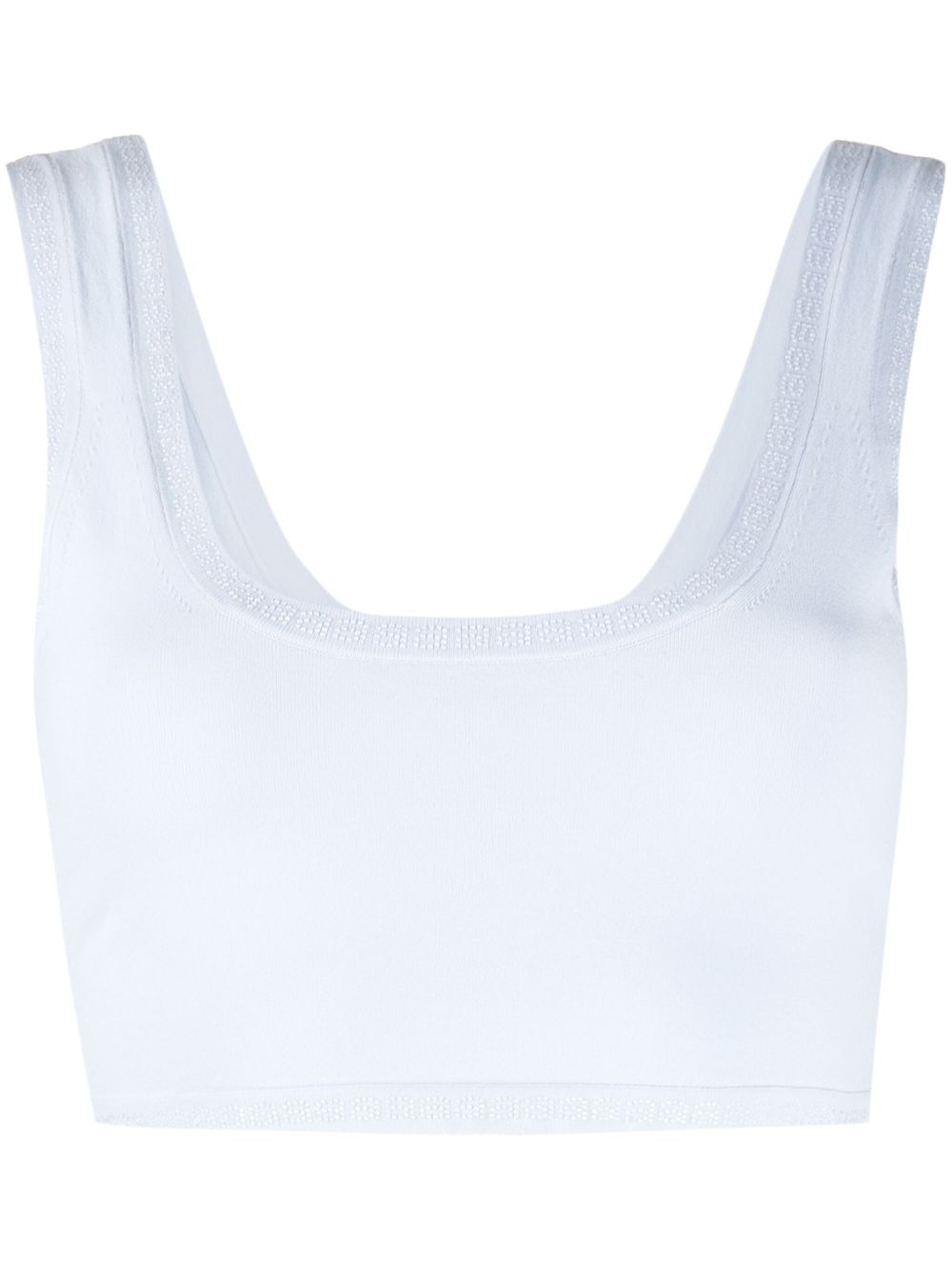 Alexander Wang 水钻边饰短款上衣 - 蓝色