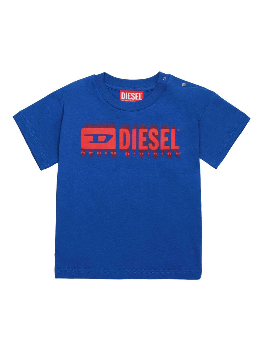 Diesel Kids logo印花T恤 - 蓝色