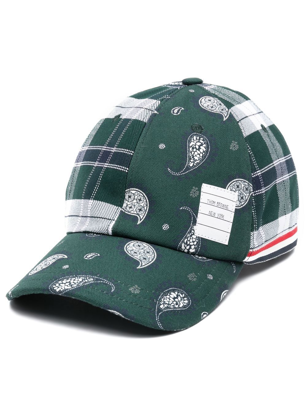 Thom Browne 佩斯理印花棒球帽 - 绿色