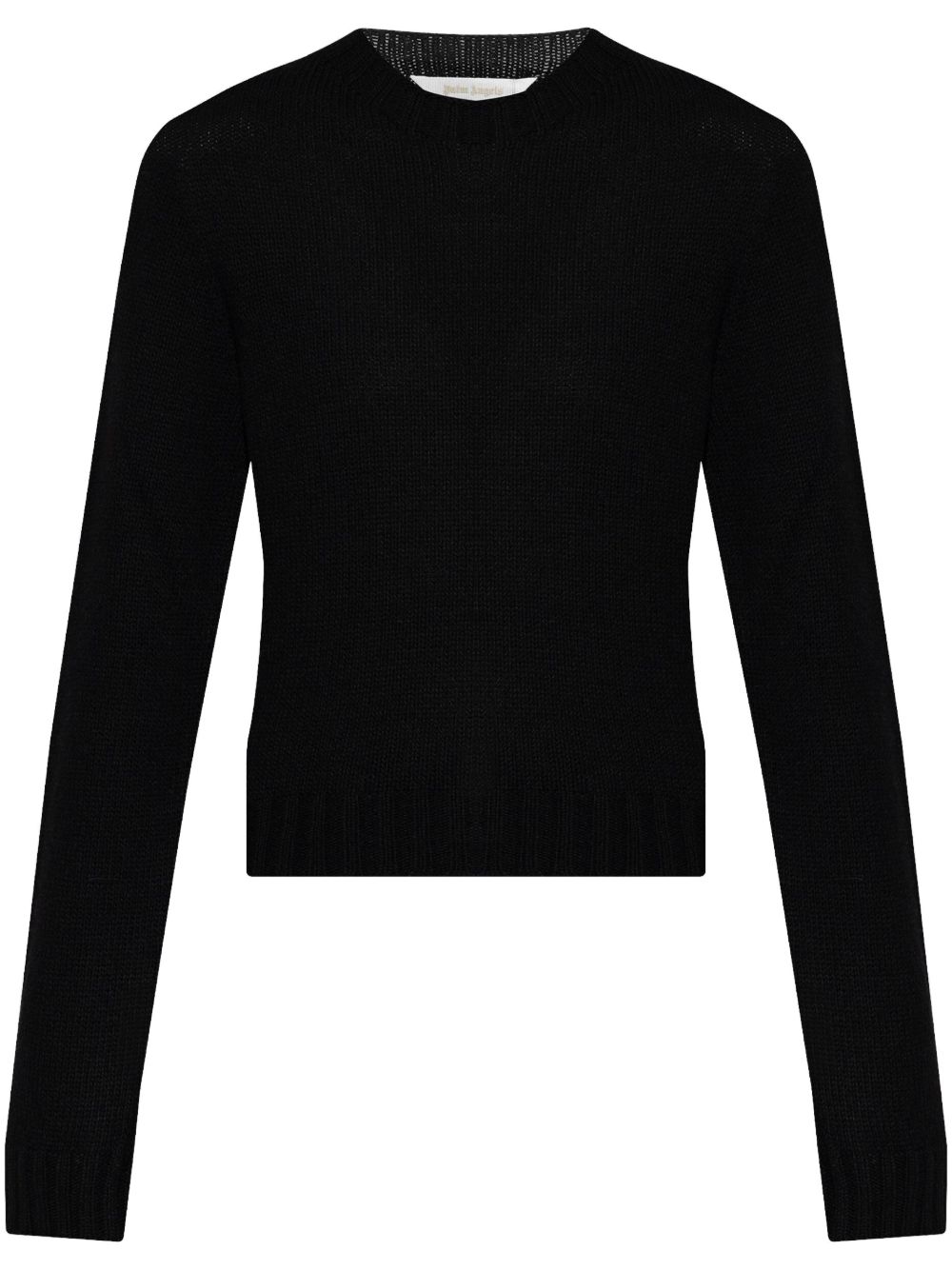 Palm Angels logo刺绣毛衣 - 黑色