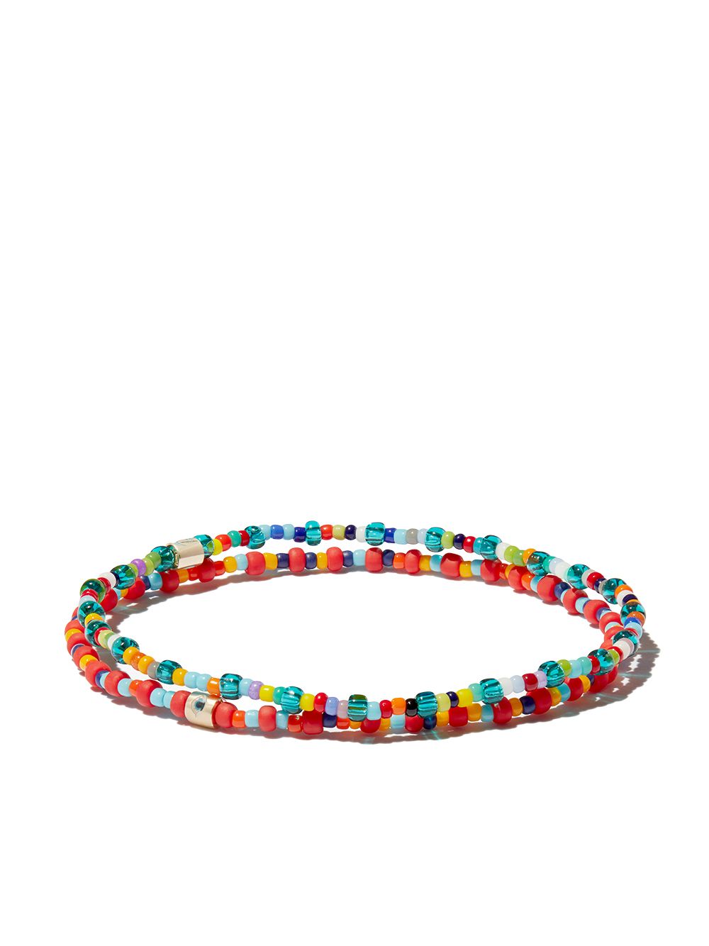 LUIS MORAIS 14K黄金 Evil Eye 串珠手链套装 - 金色