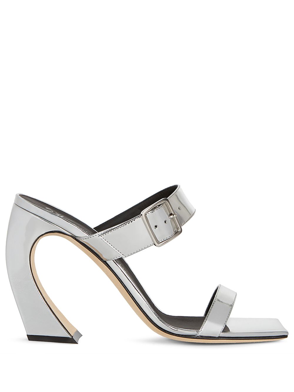 Giuseppe Zanotti Musa 曲线鞋跟凉鞋 - 银色