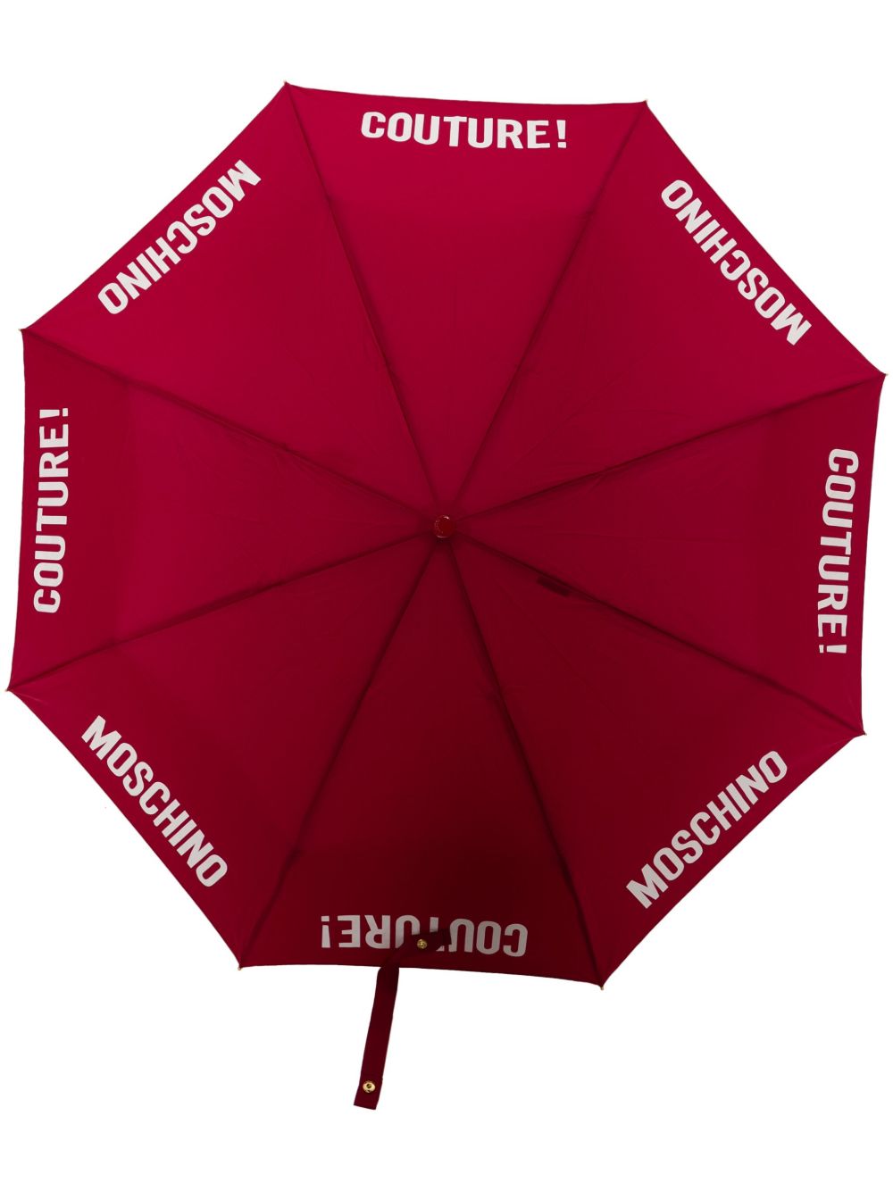 Moschino logo字母印花折叠伞 - 红色