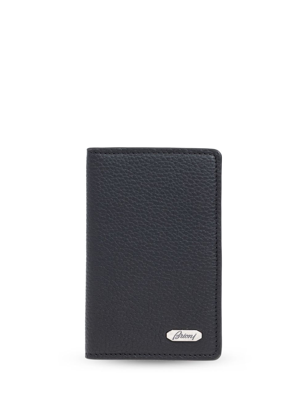 Brioni logo标牌钱包 - 黑色