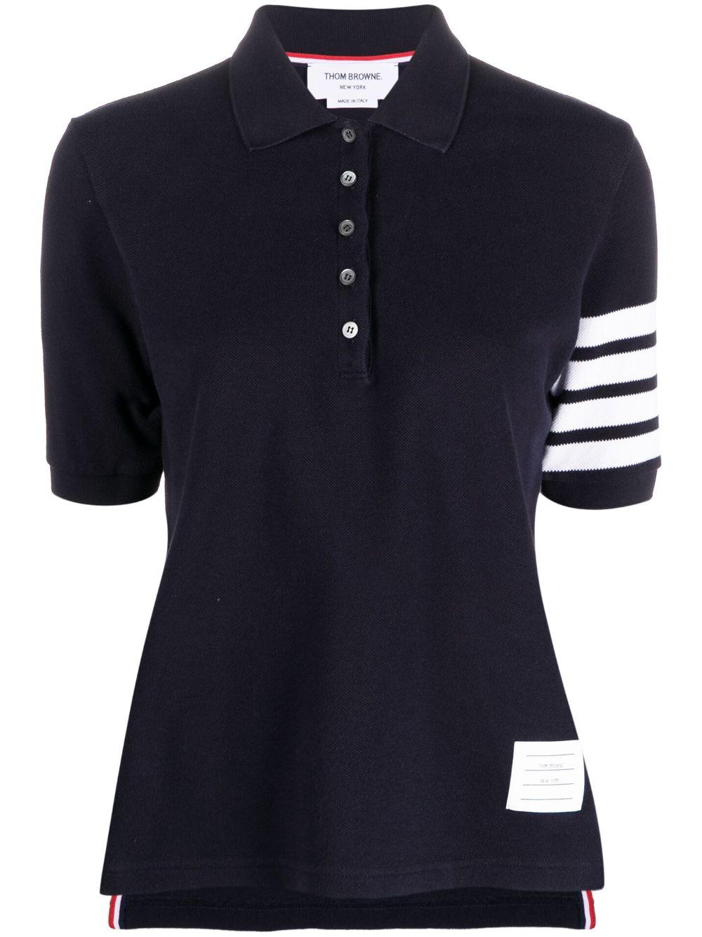 Thom Browne 四条纹 2003 数字印花polo衫 - 蓝色