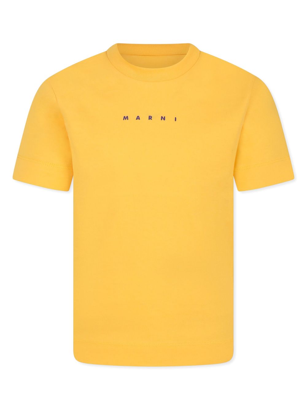 Marni Kids logo印花T恤 - 黄色