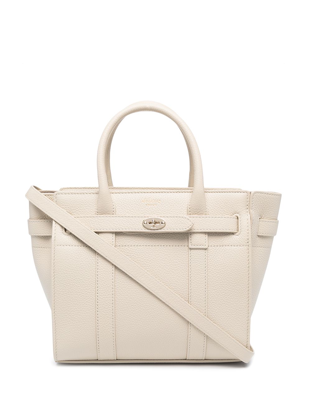 Mulberry Bayswater 粒面迷你手提包 - 中性色