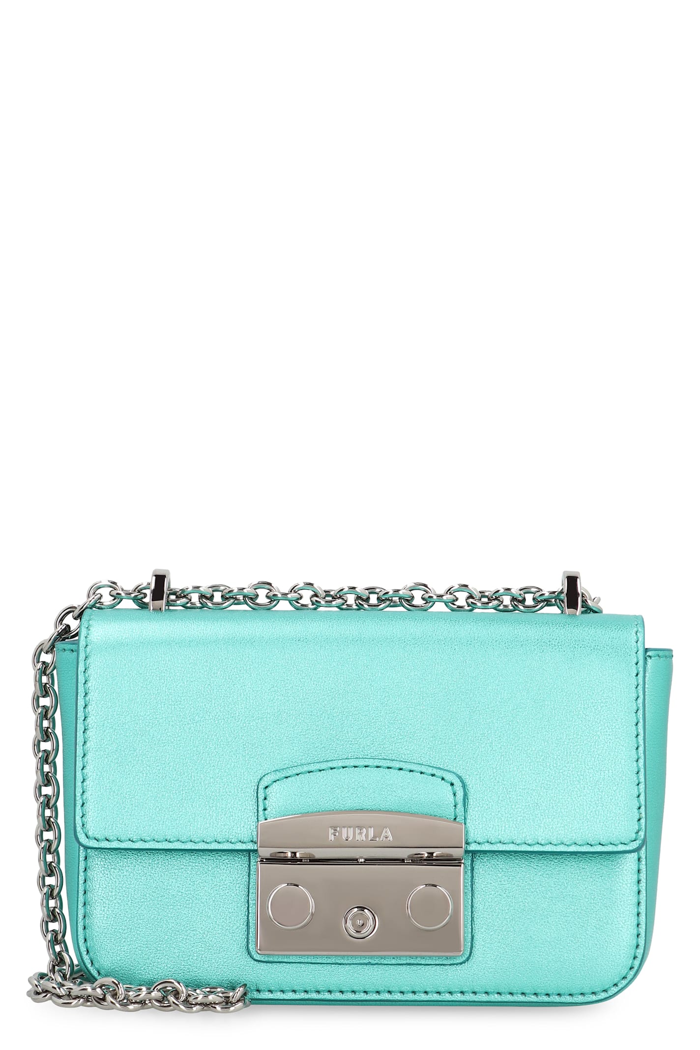 Furla Metropolis皮革迷你斜挎包