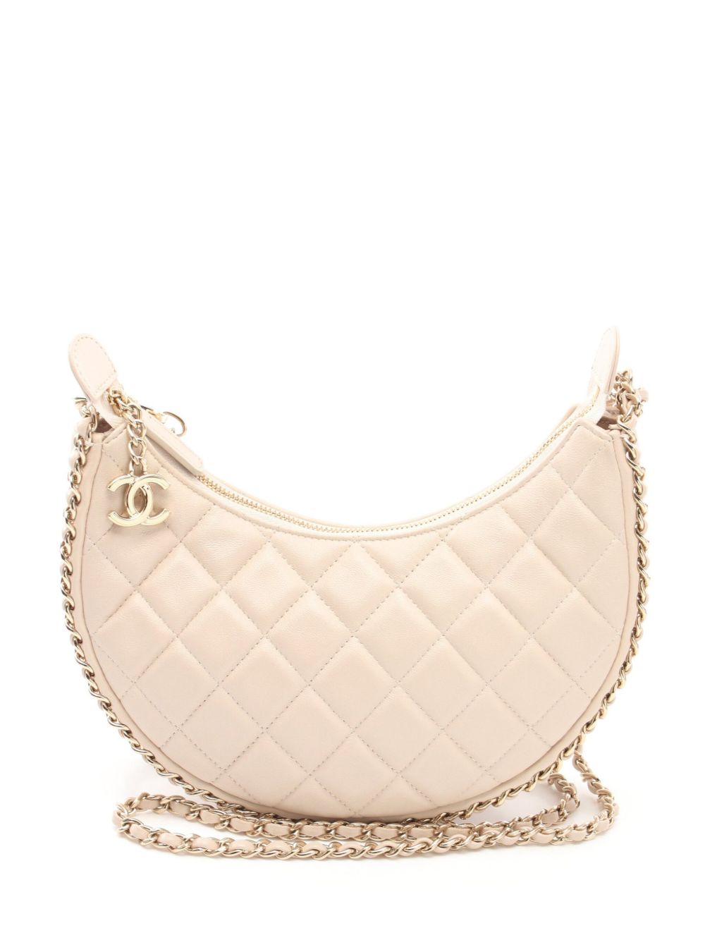 CHANEL Pre-Owned 马特拉塞凸纹效果单肩包（2021年代典藏款） - 中性色