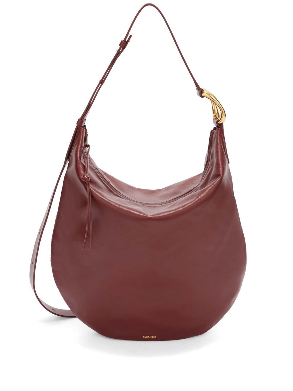 Jil Sander Moon 皮质中号单肩包 - 红色