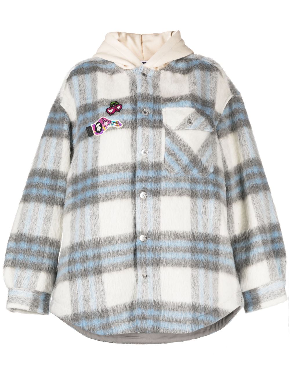 AAPE BY *A BATHING APE® 标贴拉绒衬衫 - 灰色
