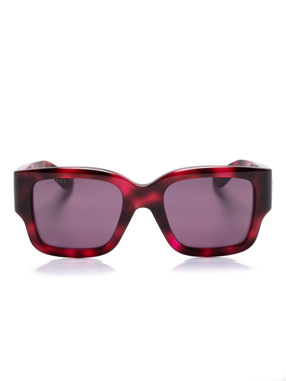 Gucci Eyewear 方框太阳眼镜 - 褐色
