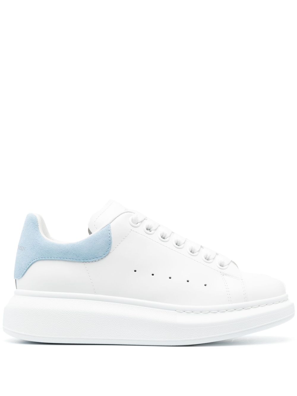 Alexander McQueen 绒面皮拼接运动鞋 - 白色