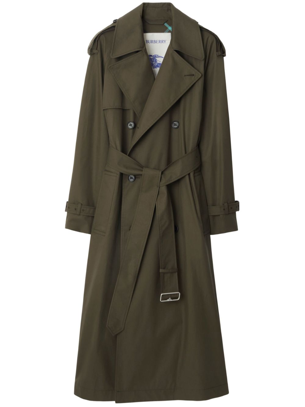 Burberry Castleford 双排扣风衣 - 绿色