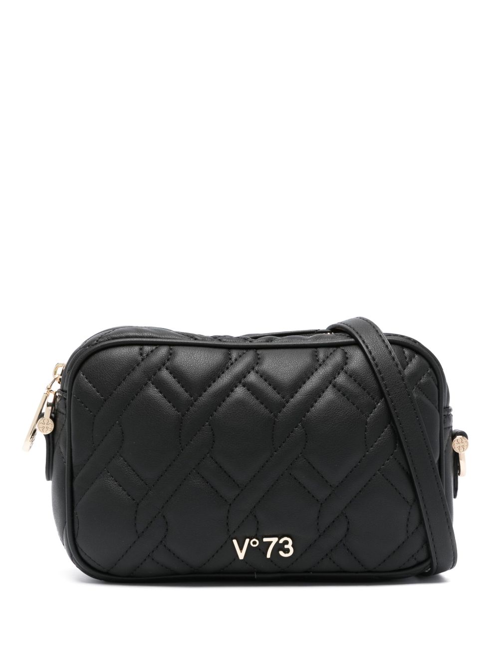 V°73 logo字母斜挎包 - 黑色