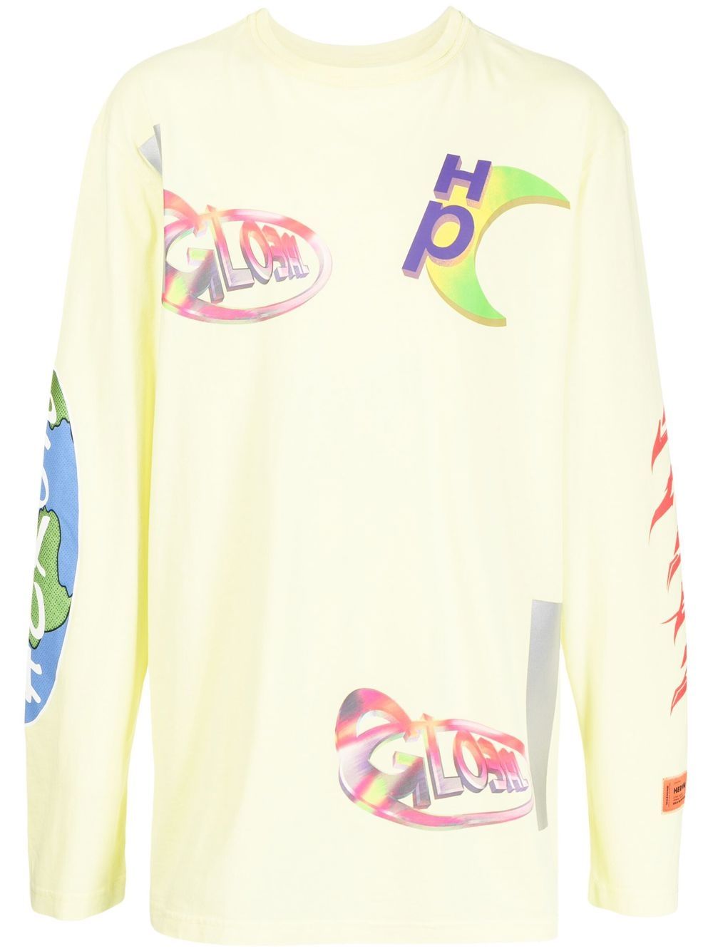 Heron Preston Global 印花长袖T恤 - 黄色