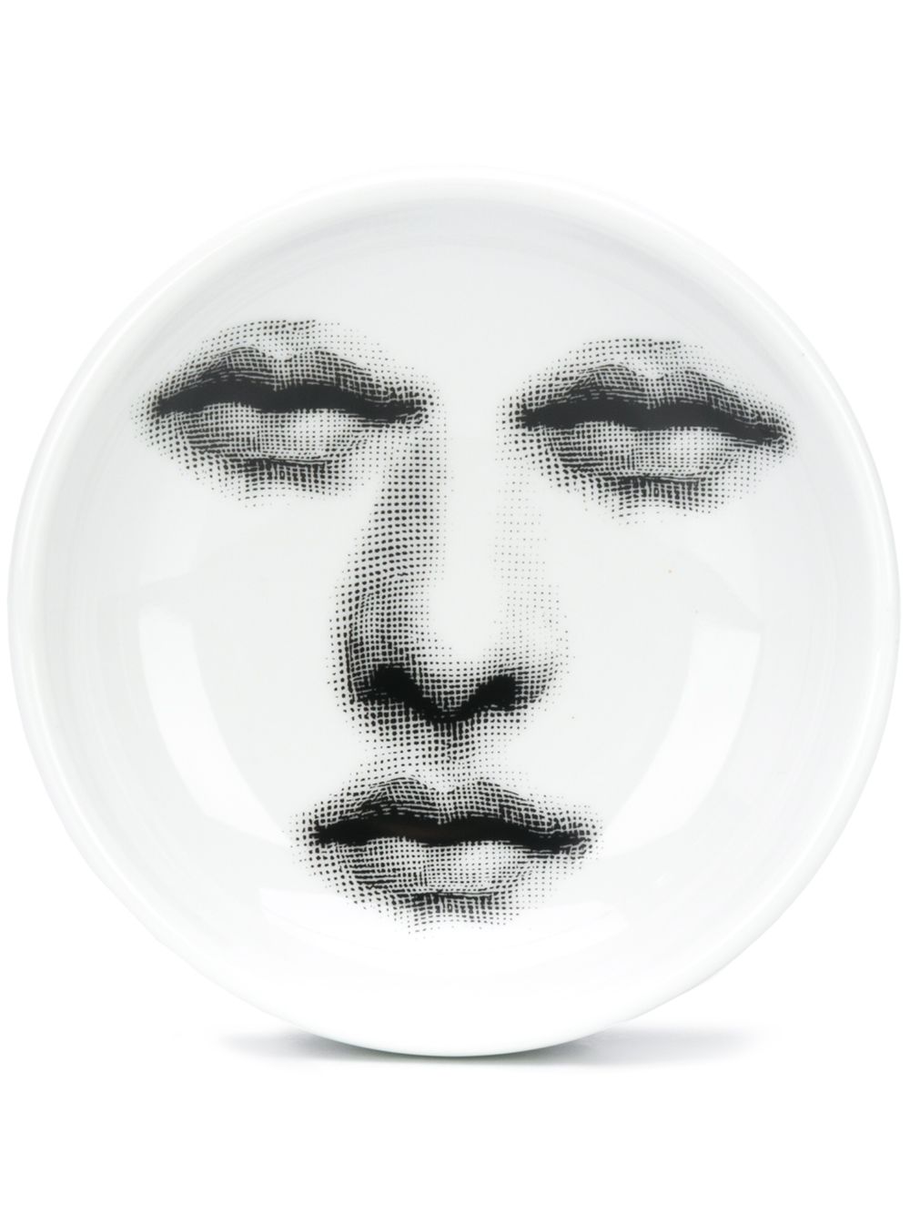 Fornasetti 面孔印花装饰餐盘 - 白色