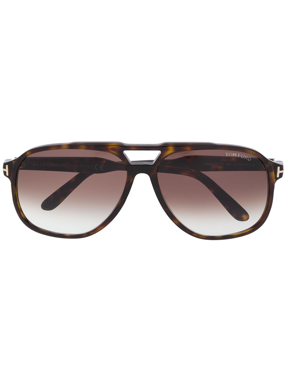 TOM FORD Eyewear 飞行员太阳眼镜 - 褐色